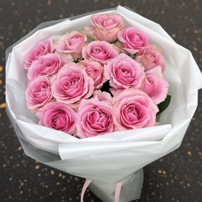 Букет из 15 пудровых роз (70 см) в Пущино