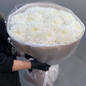 Букет из 11 белых хризантем  в Пущино