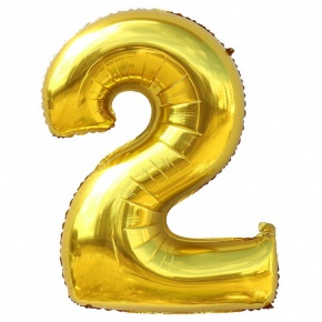 Шар гелиевый цифра 2 (40х102 см) в Пущино