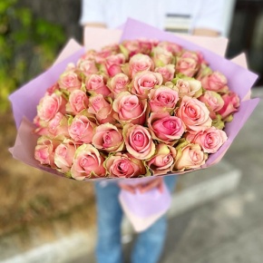 Букет 51 роза Бэлла Роса (40 см) в Пущино