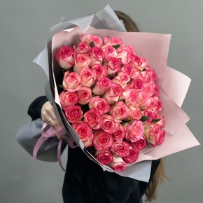 Букет "Философия чувств" из 51 розы Джумилия (50 см) в Пущино