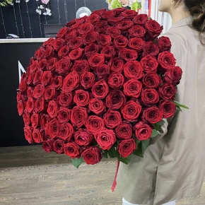 Букет 101 красная роза (70 см) в Пущино