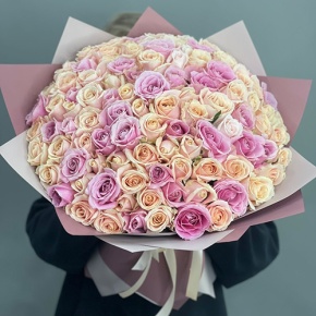 Букет "Люция" из 101 розы (50 см) в Пущино
