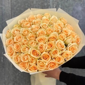 Букет из 51 розы Аваланж (60 см) в Пущино