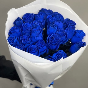 25 синих роз Эквадор (60 см) в Пущино