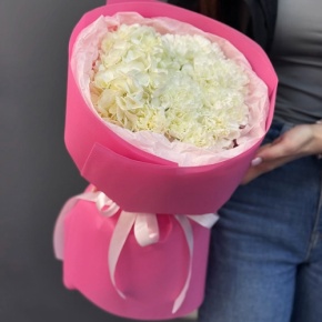 Букет "Гламур" из гортензии и диантусов в Пущино