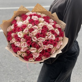 Букет "Амурный" из 101 розы (40 см) в Пущино