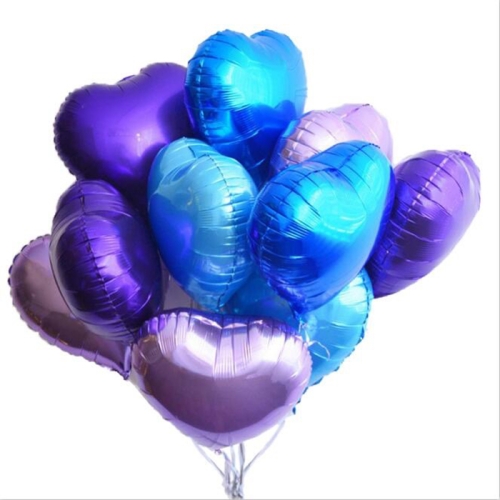 Сердце фиолетовое фольгированный шар с гелием (45 см) в Пущино