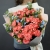 Букет "Фортуна" из коралловых роз и оксипеталума в Пущино