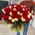 Букет 151 роза красный и белый микс (60 см) в Пущино
