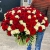 Букет 151 роза красный и белый микс (60 см) в Пущино