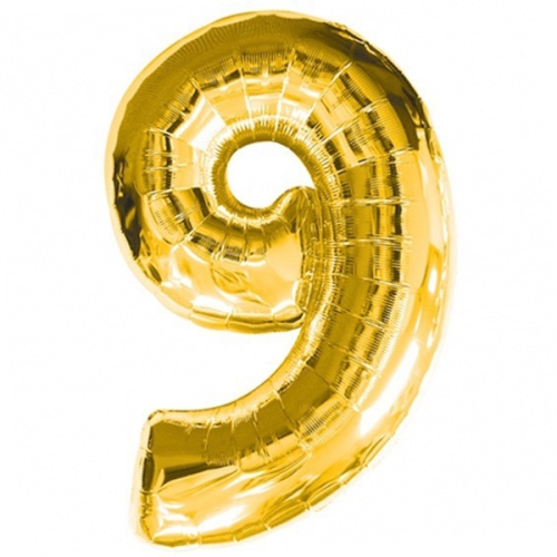 Шар гелиевый цифра 9 (40х102 см) в Пущино